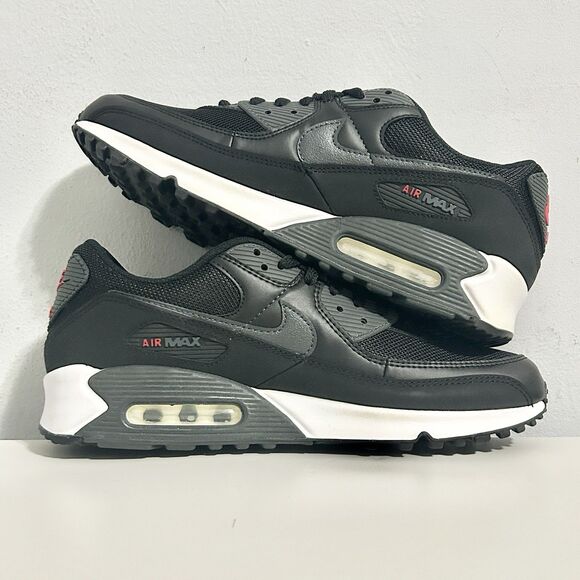 Nike Air Max 90 “Bred” Men’s Size 11.5 Black Red Cushioned Lifestyle Sneakers main image 6